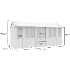 16 x 8 Apex Summer House
