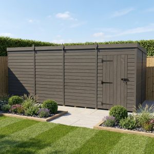 16x8 Pent Composite Shed (Single Door, No Windows)