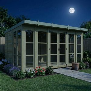 16 x 9 Georgian Window Pent Summer House