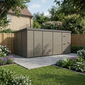 17x10 Pent Composite Shed (Single Door, No Windows)