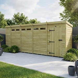 17 x 4 Security Pent Shed (Single Door)