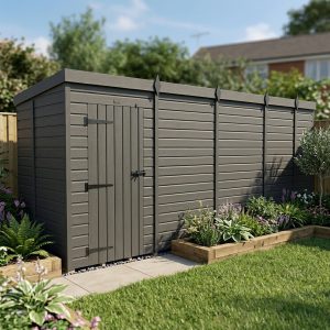 17x5 Pent Composite Shed (Single Door, No Windows)