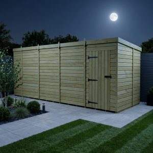 17 x 7 Pent Shed (Single Door, No Windows)