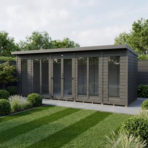 17x7 Composite Pent Full Height Summer House
