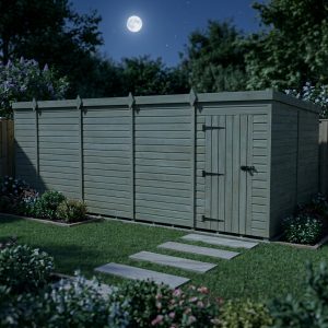 17 x 8 Pent Shed (Single Door, No Windows)