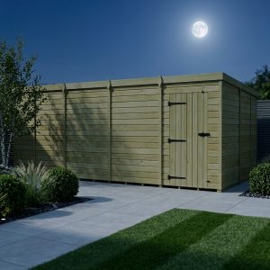 17 x 9 Pent Shed (Single Door, No Windows)