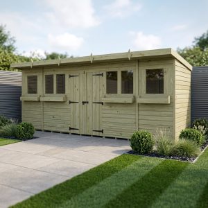 18 x 4 Pent Summer Shed