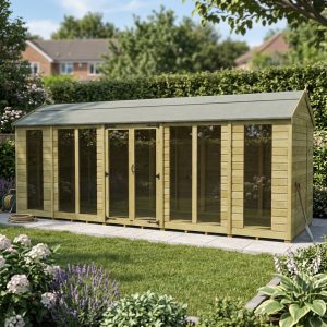 18 x 5 Apex Summer House (Full Height Window)