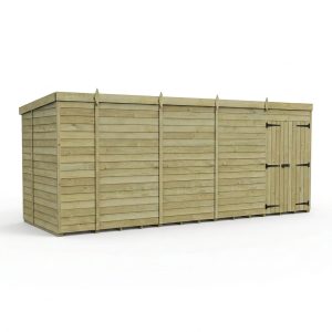 18 x 5 Pent Shed (Double Door, No Windows)