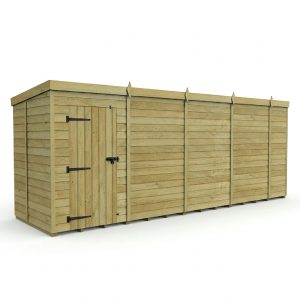 18 x 5 Pent Shed (Single Door, No Windows)