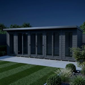 18x5 Composite Pent Full Height Summer House