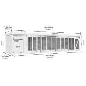 18 x 6 Dog Kennel And Run