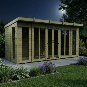 18 x 6 Pent Summer House (Full Height Window)