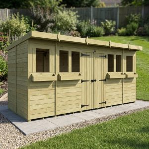 18 x 6 Pent Summer Shed