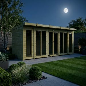 18 x 7 Pent Summer House (Full Height Window)