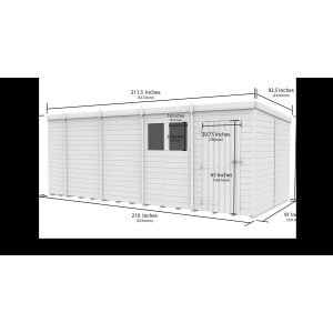 18x8 Composite Pent Security Shed
