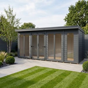 18x8 Composite Pent Full Height Summer House