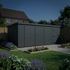 18x9 Pent Composite Shed (Single Door, No Windows)