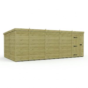 19 x 10 Pent Shed (Single Door, No Windows)
