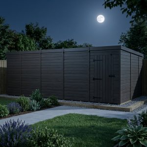 19x10 Pent Composite Shed (Single Door, No Windows)