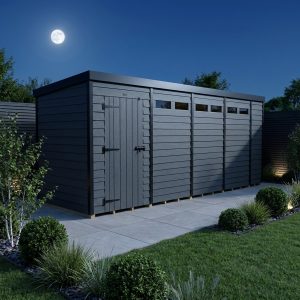 19x4 Composite Pent Security Shed