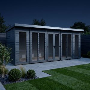 19x4 Composite Pent Full Height Summer House