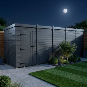 19x5 Pent Composite Shed (Single Door, No Windows)