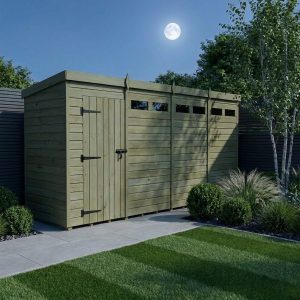 18 x 5 Security Pent Shed (Single Door)