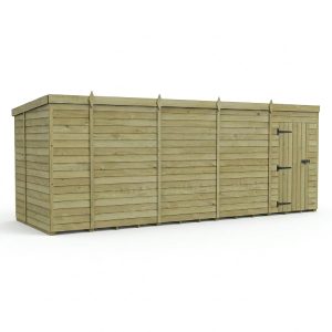 18 x 6 Pent Shed (Single Door, No Windows)