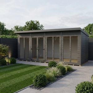 19x6 Composite Pent Full Height Summer House