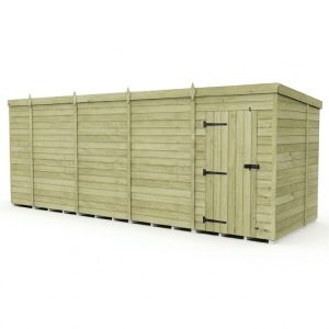 18 x 7 Pent Shed (Single Door, No Windows)