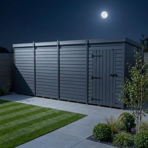 19x7 Pent Composite Shed (Single Door, No Windows)