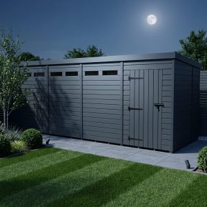 19x7 Composite Pent Security Shed