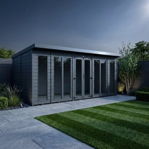 19x7 Composite Pent Full Height Summer House