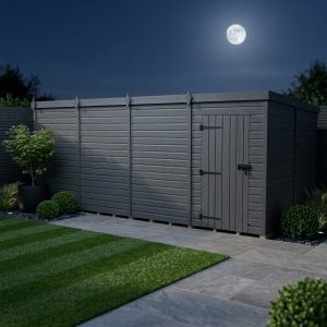 19x8 Pent Composite Shed (Single Door, No Windows)