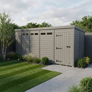 19x8 Composite Pent Security Shed
