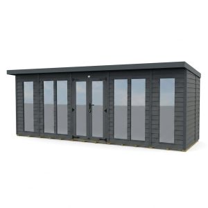 19x8 Composite Pent Full Height Summer House