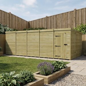 20 x 10 Pent Shed (Single Door, No Windows)