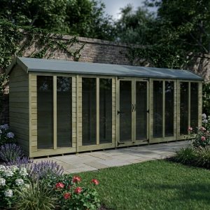 20 x 4 Apex Summer House (Full Height Window)