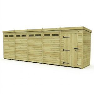 20 x 4 Security Pent Shed (Single Door)