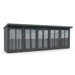 20x4 Composite Pent Full Height Summer House