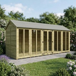 20 x 5 Apex Summer House (Full Height Window)