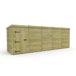 20 x 5 Pent Shed (Single Door, No Windows)