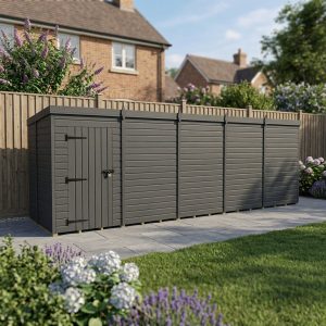 20x5 Pent Composite Shed (Single Door, No Windows)