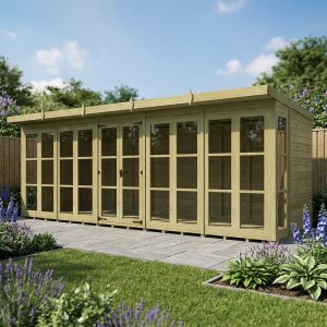 20 x 6 Georgian Window Pent Summer House