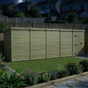20 x 6 Pent Shed (Single Door, No Windows)
