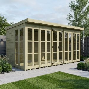 20 x 7 Georgian Window Pent Summer House