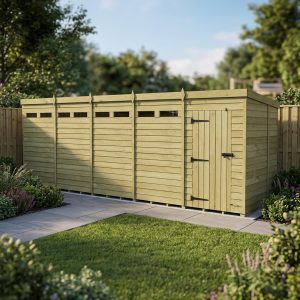 20 x 7 Security Pent Shed (Single Door)