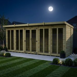 20 x 7 Pent Summer House (Full Height Window)