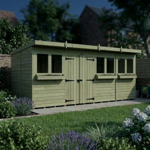 20 x 7 Summer Pent Shed